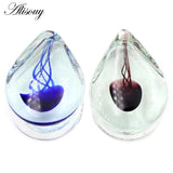 Water Drop Glass Jellyfish Ear Gauges Tunnels Plugs Stretcher Earrings