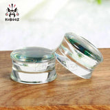 Acrylic Peacock Feather Ear Plugs Tunnels Earrings Gauges Body Jewelry 2PCS