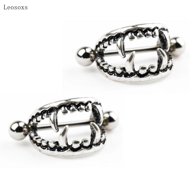 2pcs Stainless Steel Tooth Milk Ring Body Piercing Jewelry