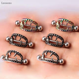 2pcs Stainless Steel Tooth Milk Ring Body Piercing Jewelry