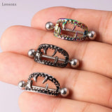 2pcs Stainless Steel Tooth Milk Ring Body Piercing Jewelry