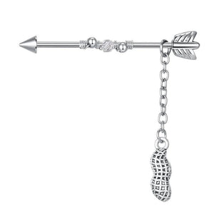 38mm Industrial Piercing Barbell Dangle Stainless Steel Cartilage earring
