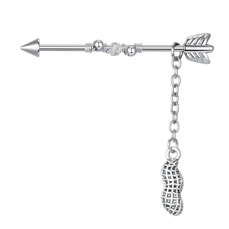 38mm Industrial Piercing Barbell Dangle Stainless Steel Cartilage earring