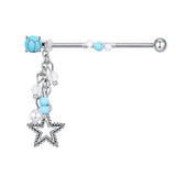38mm Industrial Piercing Barbell Dangle Stainless Steel Cartilage earring