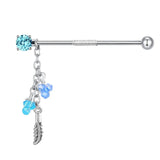 38mm Industrial Piercing Barbell Dangle Stainless Steel Cartilage earring