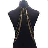 Long Tassel Body Chain Sexy Beach Silver Disco Party Accessories Bra Cross Body