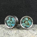 Giga 2 PCS Stainless Steel Ear Tunnel Gauges