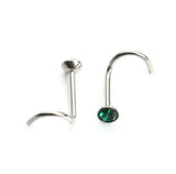 20pcs Stainless Steel Crystal Nose Rings Body Jewelry Nose Studs Hooks