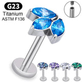 G23 Titanium Threaded Labret Stud Earrings Tragus Pircing Lip studs