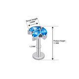 G23 Titanium Threaded Labret Stud Earrings Tragus Pircing Lip studs
