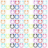 100Pcs Acrylic Circular Horseshoe Nose Ring Nipple Hoop Lip Piercing Jewelry