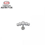 Titanium CZ Top Opal Zircon Labret Cartilage Piercing