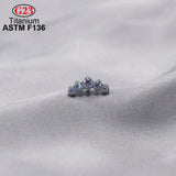 Titanium CZ Top Opal Zircon Labret Cartilage Piercing