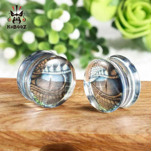 Acrylic Eye Logo Ear Tunnels Expanders Body Gift