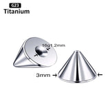 10PS G23 Titanium Eyebrow Banana Labert barbel Cone Jewelry