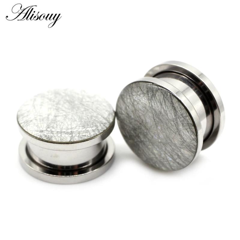 2pcs Stainless Steel Epoxy Enamel Ear Plugs Piercing Body Jewelry