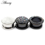 2pcs Stainless Steel Epoxy Enamel Ear Plugs Piercing Body Jewelry