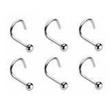 40pcs Steel Ball Nose Screw Ring Piercing Stud 20g