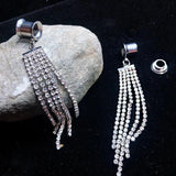 2PC CZ Zircon Ear Tunnel Plug Stainless Steel Body Jewelery Tunnel Expander