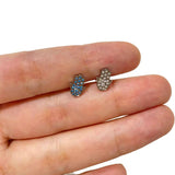 G23 Titanium Zircon Paved Top Labret Studs