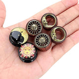 Sun Moon Wood Acrylic Ear Tunnels Plugs Piercing Set