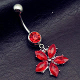 Red Owl Skull Rose Cherry Ladybug Navel Belly Bar Button Ring Body Piercing
