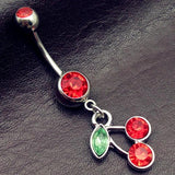 Red Owl Skull Rose Cherry Ladybug Navel Belly Bar Button Ring Body Piercing
