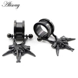 1PC 6-25mm Stainless Steel Ghost Hand Ear Tunnels Plugs Flesh Expanders
