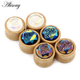 2pcs Bamboo Ear Expansion Plugs Tunnel Piercing Earrings Body Jewlery