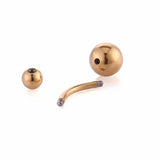 7pcs Titanium Plating Belly Button Rings 14G Navel Piercing Steel Body Jewelry