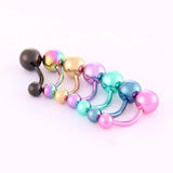 7pcs Titanium Plating Belly Button Rings 14G Navel Piercing Steel Body Jewelry