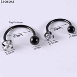 Leosoxs 2pc Zircon Earrings Stainless Steel Ear Studs