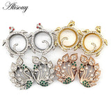 2pcs Peacock Tortoise CZ Stainless Steel Ear Gauges Plugs Tunnel Expander