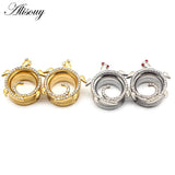 2pcs Peacock Tortoise CZ Stainless Steel Ear Gauges Plugs Tunnel Expander