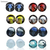 Leosoxs 2 Piece Marine Jellyfish Ear Expansion Earrings