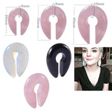 Pink Natural Stone Ear Weight Hanger Plug 6mm 8mm 10mm Earrings Piercing Jewelry