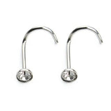 20pcs Stainless Steel Crystal Nose Studs Pins Body Piercing Jewelry F3710