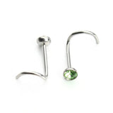 20pcs Stainless Steel Crystal Nose Studs Pins Body Piercing Jewelry F3710