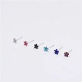 20Pcs Mix Flower Crystal Nose Studs for Women Men Tiny Nose Bone Rings