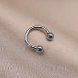 G23 Titanium Septum Ring 16G Circular Barbell Horseshoe Nose Ring