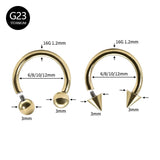 G23 Titanium Septum Ring 16G Circular Barbell Horseshoe Nose Ring