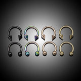G23 Titanium Septum Ring 16G Circular Barbell Horseshoe Nose Ring