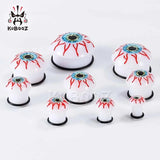 Evil Eyes Plugs Tunnels Stretcher Saddle Flesh Tunnels Expander