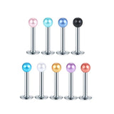 90pcs Acrylic Ball Lip Labret Rings Stainless Steel Barbell Ear Tragus