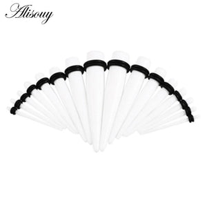 18Pcs Ear Taper Stretcher Expander Gauge Kit Ear Tunnel Plugs Set