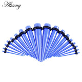 18Pcs Ear Taper Stretcher Expander Gauge Kit Ear Tunnel Plugs Set