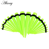 18Pcs Ear Taper Stretcher Expander Gauge Kit Ear Tunnel Plugs Set