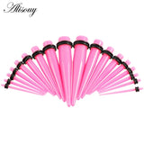 18Pcs Ear Taper Stretcher Expander Gauge Kit Ear Tunnel Plugs Set