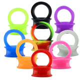 9 Pair Silicone Ear Tunnels Plugs Flexible Thin Double Flared Expander Gauges