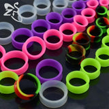 9 Pair Silicone Ear Tunnels Plugs Flexible Thin Double Flared Expander Gauges
